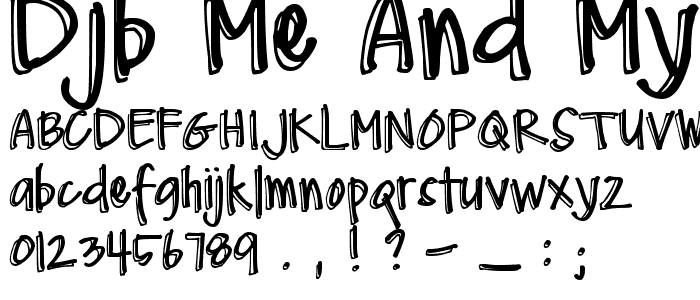 DJB Me and My Shadow font